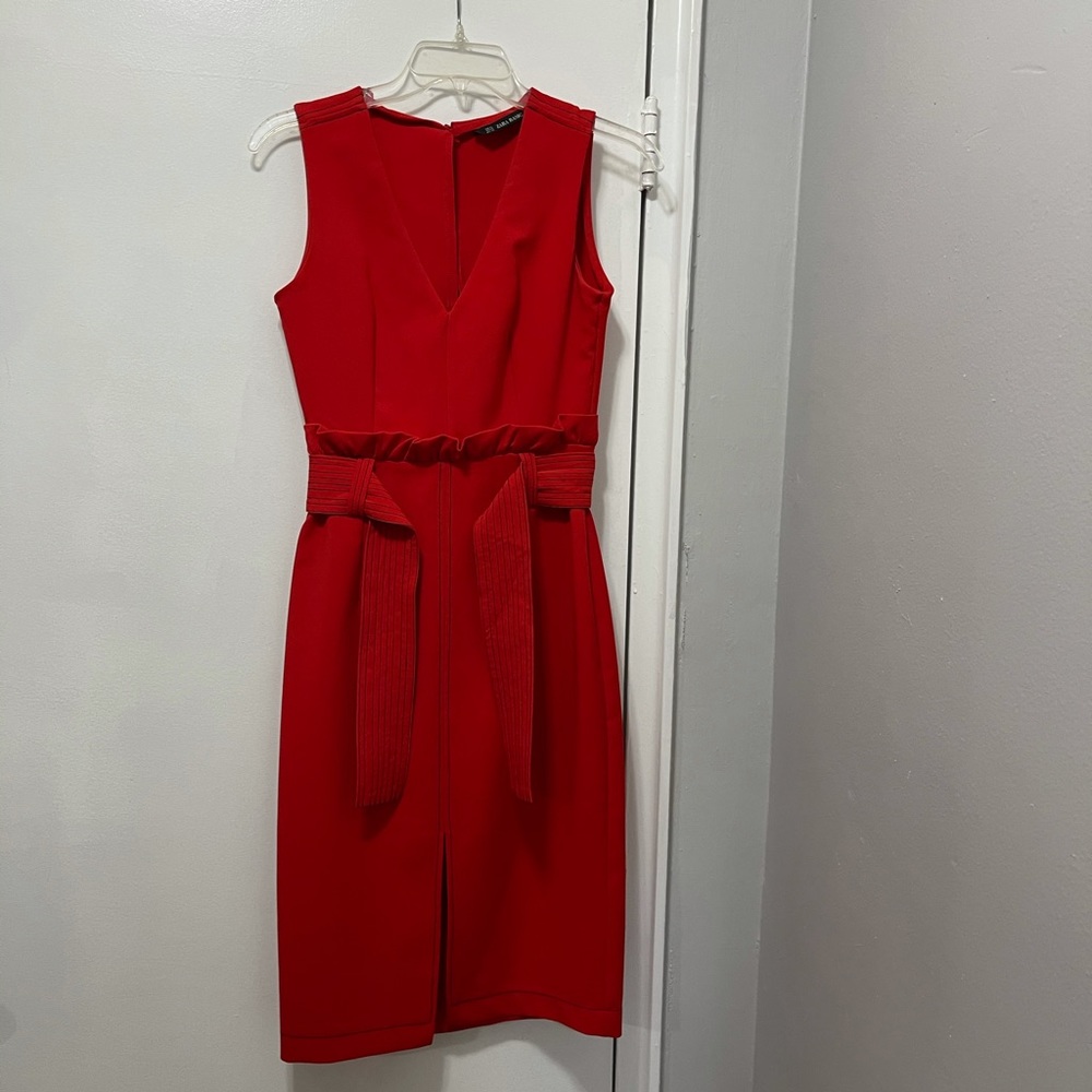 Zara red dress